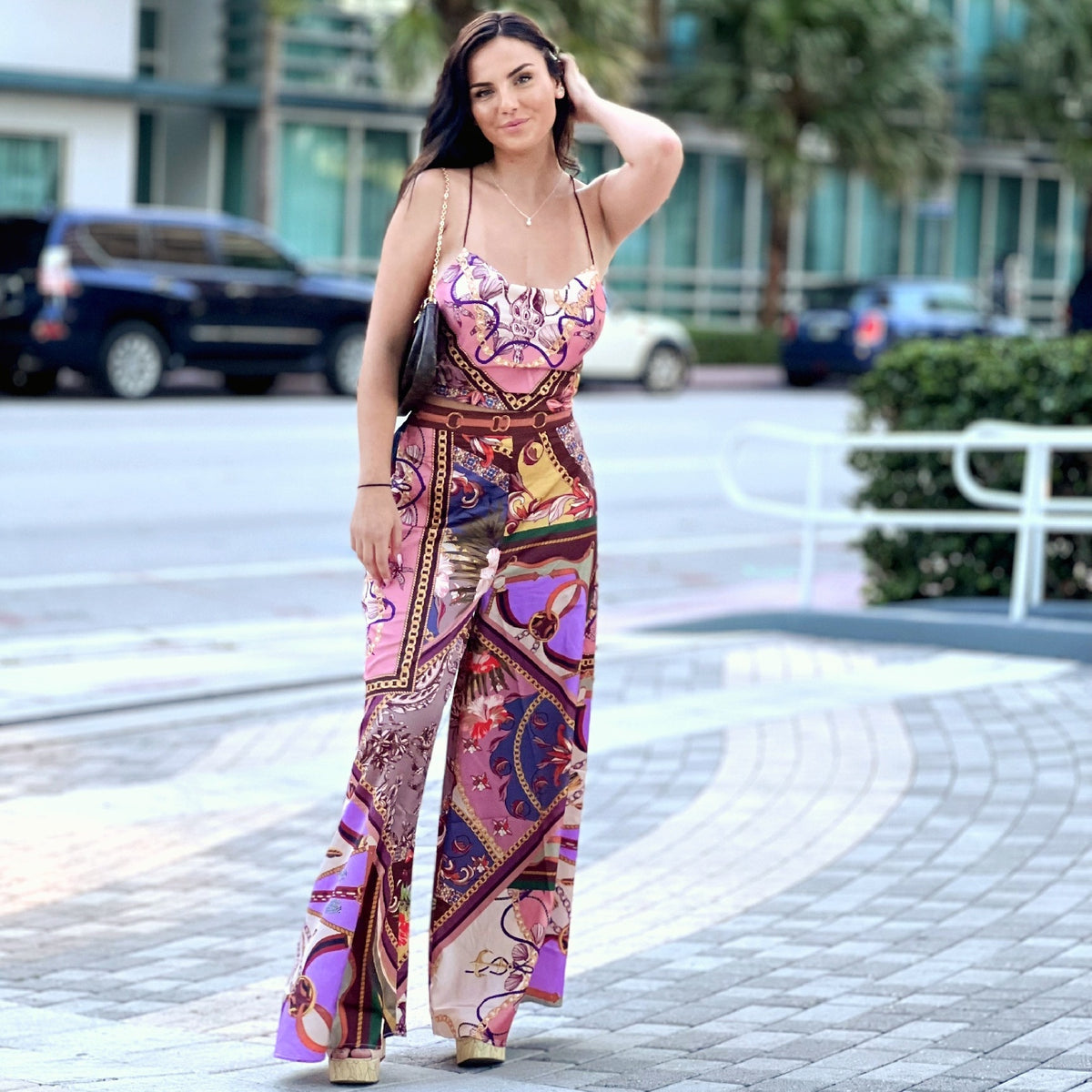 HB Palazzo Set - Backless Scarf top and wide leg pants two piece sets –  tenroses